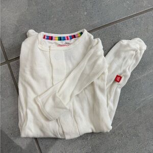Magnetic Me White Onesie with Rainbow Trim